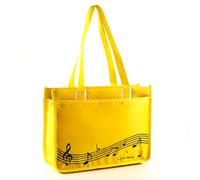 HilerPunk Música Bandolera,Música Tote Bolso,Bolsa de compras impermeable de tela de nylon de alta calidad,Bolsa de viaje con cremallera de alta tasa,Bolsa de viaje de programa de música, Yellow Music