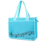 HilerPunk Música Bandolera,Música Tote Bolso,Bolsa de compras impermeable de tela de nylon de alta calidad,Bolsa de viaje con cremallera de alta tasa,Bolsa de viaje de programa de música, Light Blue