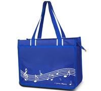 HilerPunk Música Bandolera,Música Tote Bolso,Bolsa de compras impermeable de tela de nylon de alta calidad,Bolsa de viaje con cremallera de alta tasa,Bolsa de viaje de programa de música, Blue Music
