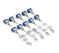 HiLetgo 10pcs 6A/125V 3A/250V ON/OFF/ON 3 Terminals 3 Position SPDT Toggle Switch Single Joint MTS-103