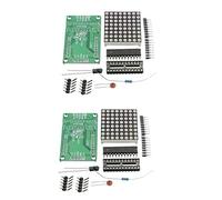 HiLetgo 2pcs 8*8 Dot Matrix Module DIY Kit 8x8 Common Cathode LED Dot Matrix DIY MCU Control Display Module 5V for Arduino