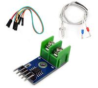 HiLetgo MAX6675 Temperature Sensor Module DC 5V + K Type Thermocouple Temperature Sensor M6 Screw Temperature Sensor Kit for Arduino