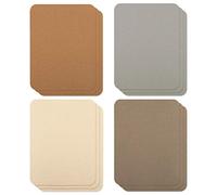 Hileyu 12 Pieces Knee Pads Pants Boys Patches for Jeans Sewing Appliques Decorative Iron-on Kit Patch Repair Clothes Denim Curtains Pants Jacket Denim Sewing Beige Gray Khaki Camel (12.5 * 9.5 cm)