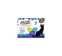 HiLife it's only natural - Comida húmeda completa para gatos - The Big Fishy One in Jelly - 100% Natural Ingredients Grain Free, 32 Bolsitas x 70g