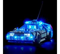 Hilighting Kit de luces LED mejorado compatible con LEGO Time Machine from Back to the Future, decoración de luces compatible con LEGO 77256, idea de regalo para fanáticos de películas (modelo no