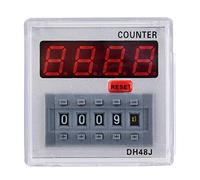 Hililand Contador Digital de 11 Pines, Pantalla LED, DH48J-A, Relé para Control Remoto Automático, 24 V CA/CC, 220 V CA