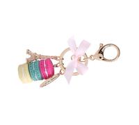 Hilitand 1 Unidades Llavero Colorido Lindo Aleación Macaron Torre Eiffel Llavero Llavero Accesorio para la Decoración del Coche o Bolso Colgante(玫红)