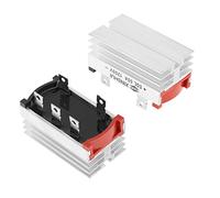 Hilitand 2 rectificadores de puente diodo trifásico, 50 A, 1200 V, aluminio, color rojo