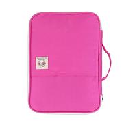 Hilitand 5Colors funcional A4 Bolsas de documentos Carpeta de archivos Portafolio Organizador Computadora portátil Estuche con cremallera(Rose Red)