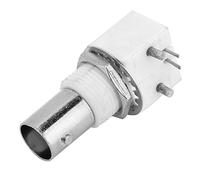 Hilitand Conector de Montaje en PCB 10pcs Conector de PCB Adaptador BNC Blanco de 90 Grados Placa de Conector BNC 2P Adaptador BNCQ9 para Sistemas CCTV