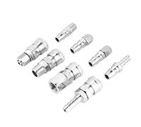 Hilitand Conectores neumáticos de 8 Piezas Conexión rápida Enchufe de aleación de Zinc Enchufe de 1/4"Accesorios para Manguera de compresor de Aire