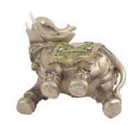 Hilitand Elefante Verde Estatua Escultura Figura Lucky Feng Shui Suerte Casa Coche Bandeja Decoración Decoración(L)
