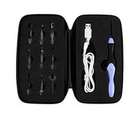 Hilitand Gancho de Ganchillo LED USB Recargable, Luz de LED Juego de Gancho de Ganchillo Conjunto Herramienta de Tejer con Puntas reemplazables 2.5-6.5MM