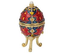 Hilitand Joyería esmaltada de la Vendimia Organizador Estilo Faberge Huevo de Pascua Huevo de Pascua Diamante Trinket Box Decoración Regalo