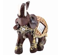 Hilitand Lucky Riqueza Estatua de Elefante Escultura Feng Shui Grano de Madera 3 Estatuilla Decoración de Escritorio En Casa Regalo(M)