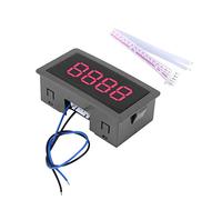 Hilitand - Medidor de posiciones, DC 8-24 V, pantalla digital LED de 4 dígitos 0-9999 alto/bajo más/menos con cable (rojo)