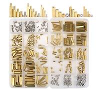 hilitchi 360pcs M2 M3 M4 macho hembra latón espaciador Standoff Tornillo Tuerca Surtido Kit