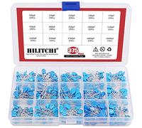 Hilitchi 375-Piece [2KV 100pF - 10000pF] DIP Alto Voltaje Condensador de cerámica Kit surtido - 15 Valor
