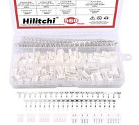 Hilitchi 560Pcs 2.54mm 2/3/4/5 Pin Housing and Male/Female Pin Head Connector Adapter Plug Set Perfectly Compatible with JST-XHP