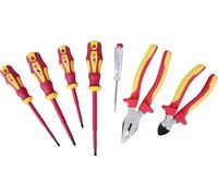 Hilka 34688007 - Juego de destornilladores y alicates para electricistas VDE de 7 piezas