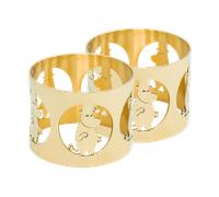 Hilke Collection 2 Anillos servilleteros Hilke X Mumins papá Moomin Latón niquelado