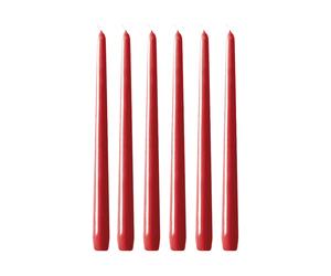 Hilke Collection 6 Velas Herrgårdsljus 30 cm Rojo brillo