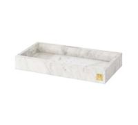 Hilke Collection Bandeja con canto Hilke Collection 30x15 cm blanco mármol