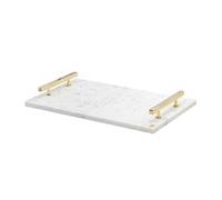 Hilke Collection Bandeja Hilke Collection 40.5x25.5 cm blanco mármol-latón macizo