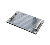 Hilke Collection Bandeja Hilke Collection 40.5x25.5 cm gris mármol-latón niquelado