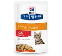 HILL S Prescription Diet c/d Urinary Stress Pollo - Comida húmeda para Gatos 12 Bolsas de 85 g