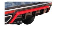 HILLAR Difusor De Parachoques Trasero De Coche para VW para Passat B8 Variant para GTE 2017 2018 2019 Alerones Traseros PP Negro Plateado Cubierta Difusora Maletero Trasero(Red and Black)