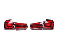 HILLAR Piloto Trasero Automóvil Para Serie 3 F30 F35 F80 M3 (2012-2018). Luces Traseras LED Dinámicas DRL(Red)