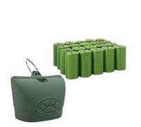 HILLBUY-Bolsas de Excrementos Perro. Resistentes y Gruesas, Incluye Bolsa para premios, Bolsa para chuches de silicona. Sacos Cao Dejetos, Dog poop bags. Pack 300 bolsas+Porta premios de silicona.