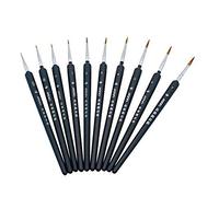 Hillento detalle pinceles para pintar, pinceles para pintar detalle pincel fino para pintar en miniatura pinceles para pintar artista suministros para arte acrílico acrílico pintura al óleo,10 piezas