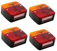 Hillfield® Faros traseros universales de 12 V, para remolque de coche, con bombillas (4 unidades)