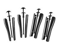 HILLHOME Paquete de 4 botas de árbol para botas altas hasta la rodilla, botas altas, con resorte, ajustables, gran apoyo, para mujer y hombre (Negro)