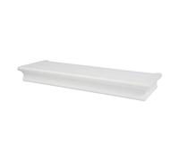 Hillman High & Mighty 515604 - Estante Flotante Decorativo de 18 Pulgadas con Capacidad para hasta 15 Libras, fácil instalación en Pared Seca sin Herramientas, Biselado, Color Blanco