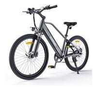 HillMiles MileTrail1 26" Bicicleta Electrica para Adultos, Autonomia 100km, 36V 13AH Bateria Extraible, Velocidad 25KM/H, Mountain E-Bike (Gris)