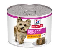 Hill's Adult Mature Adult 7+ Small & Mini - Alimento en mousse para perro de raza mini y pequeña - Pollo - Cantidad: 12 x 200 g