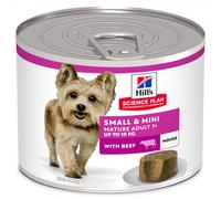 Hill's Adulto Maduro 7+ Small & Mini - Alimento en mousse para perros de tamaño mini y pequeño - Buey - Cantidad: 12 x 200 g