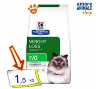Hills Dieta De Prescripción Para Gatos R/D Pérdida De Peso Comida Seca 1,5 Kg