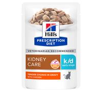 Hills Prescription Diet k/d Early Stage Alimento para Gatos con Pollo - Pack 12 x Bolsa de 85 gr
