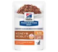 Hill's Prescription Diet Feline k/d + Mobility (bolsita)-Pack 12 x Bolsa de 85 gr