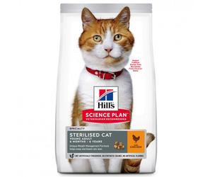 Hill's Joven Adulto Esterilizado - Pienso seco para gatos jóvenes esterilizados - Pollo - Cantidad: 15 kg
