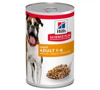 Hill's Science Plan Light Adult Pollo Perro Latas 370 Gr