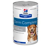 Hills Prescription Diet Derm Complete Comida Húmeda para Perros con Problemas de Pelo y Piel - Lata de 370 Gr