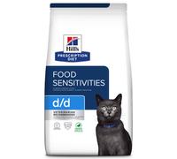 Hill's PD Food Sensitivities d/d - Pienso para gatos con alergias alimentarias - Cantidad: 1,5 kg
