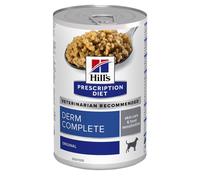 Hills Prescription Diet Derm Complete Comida Húmeda para Perros con Problemas de Pelo y Piel - Lata de 370 Gr