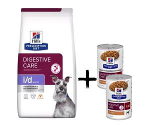 Hill's PD Prescription Diet Canine i/d Bajo en Grasa 12kg + ¡2 latas de 360g GRATIS!