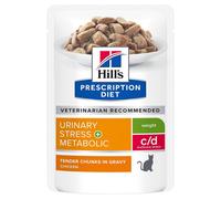 Hill's Metabolic + Urinary Stress Prescription Diet sobres para gatos - 12 x 85 g